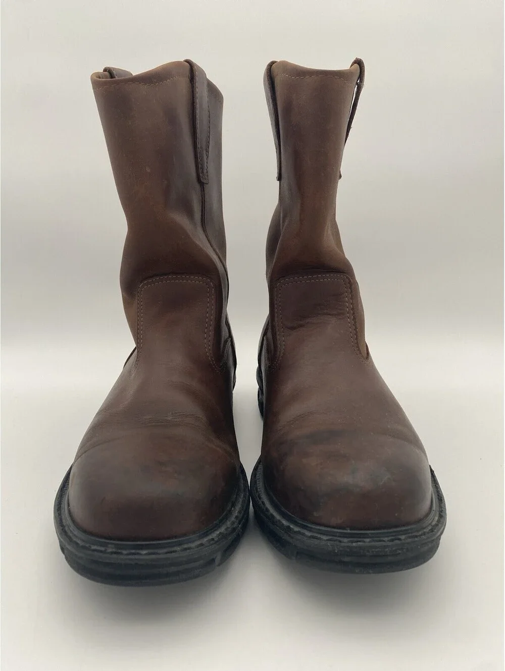 Wolverine MultiShox Men's Size 10 M Brown Leather Work Boots - Y2K